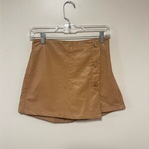 Zara NWT Tan Leather Skort